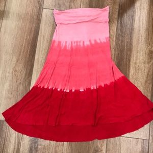 Ombré skirt/strapless dress
